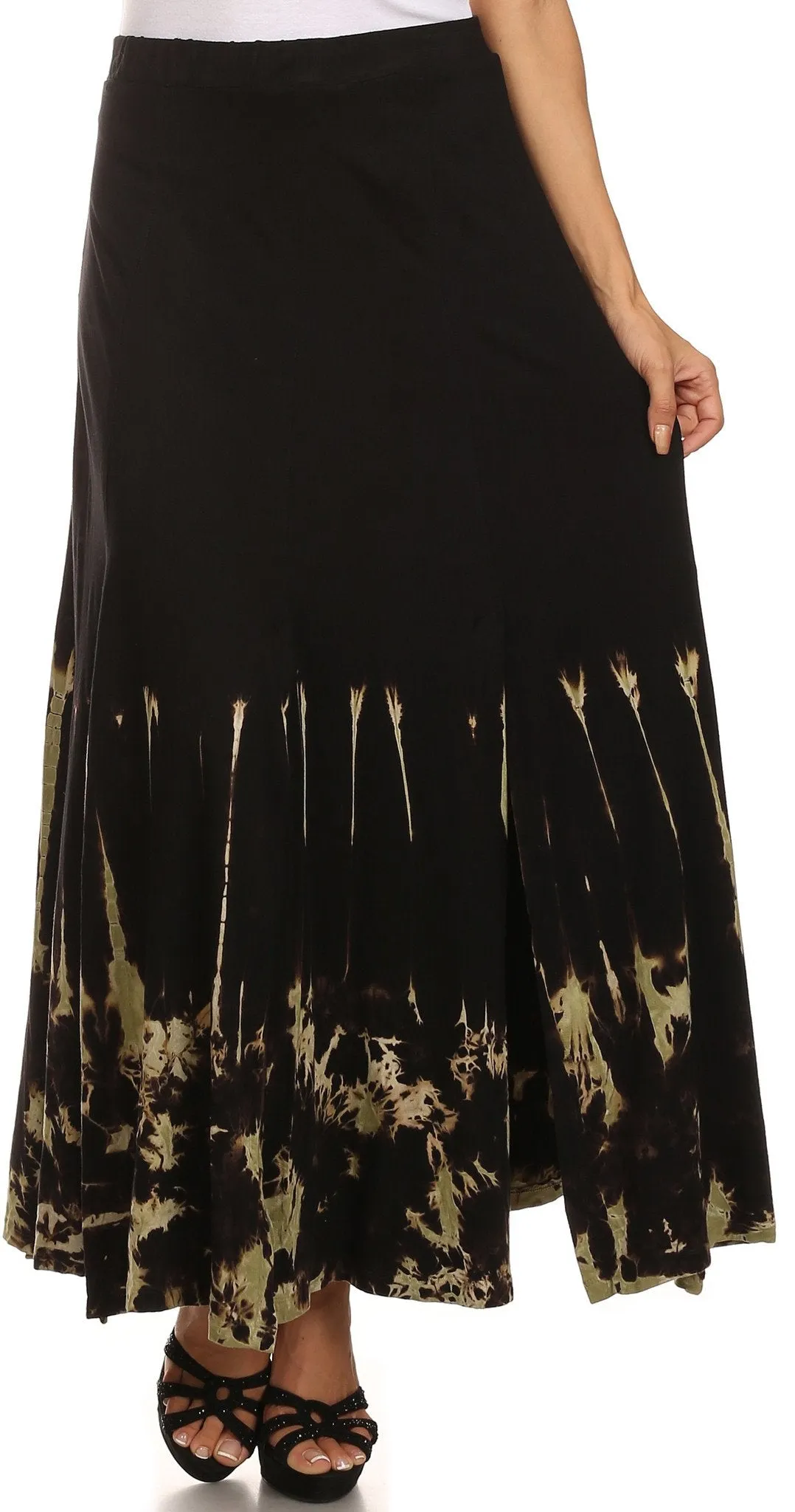 Sakkas Jax Double Slit Boho Tie Dye Skirt