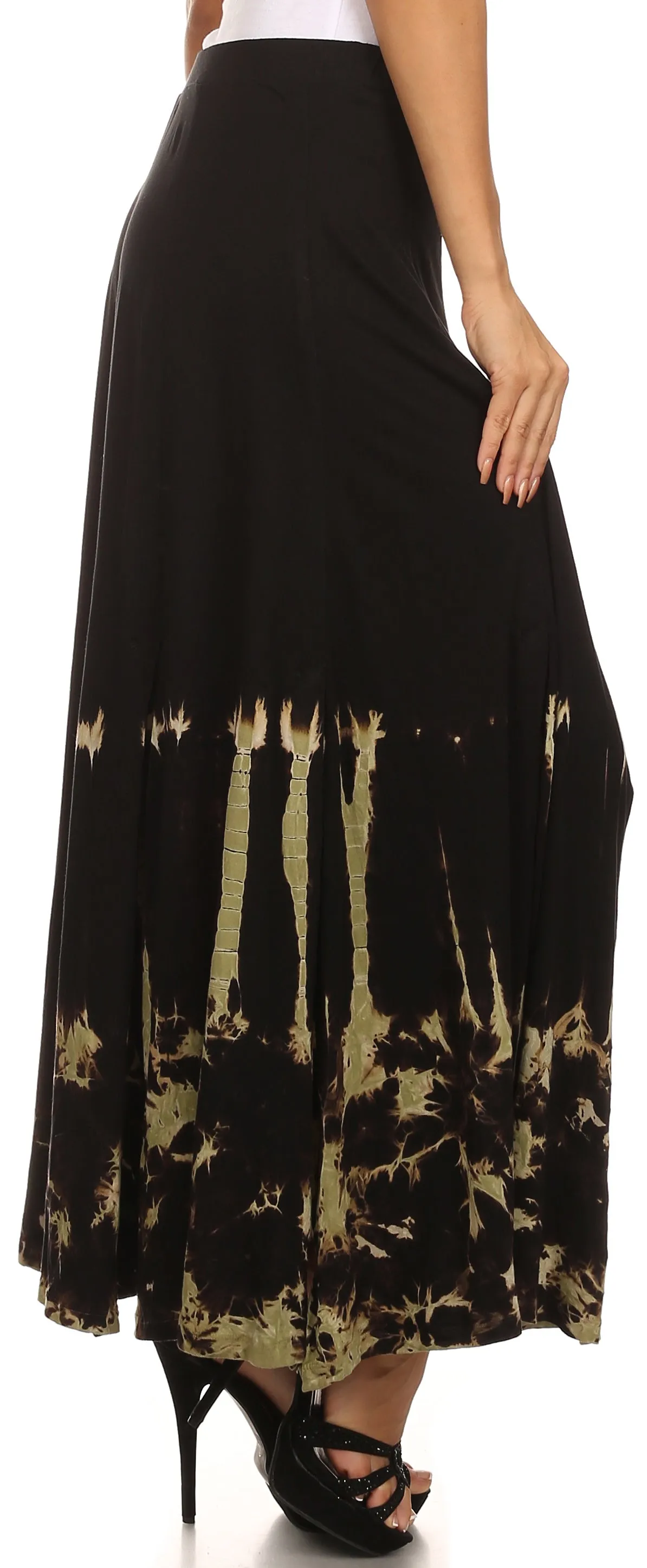 Sakkas Jax Double Slit Boho Tie Dye Skirt