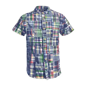 Short Sleeve Madras Patchwork Shirt