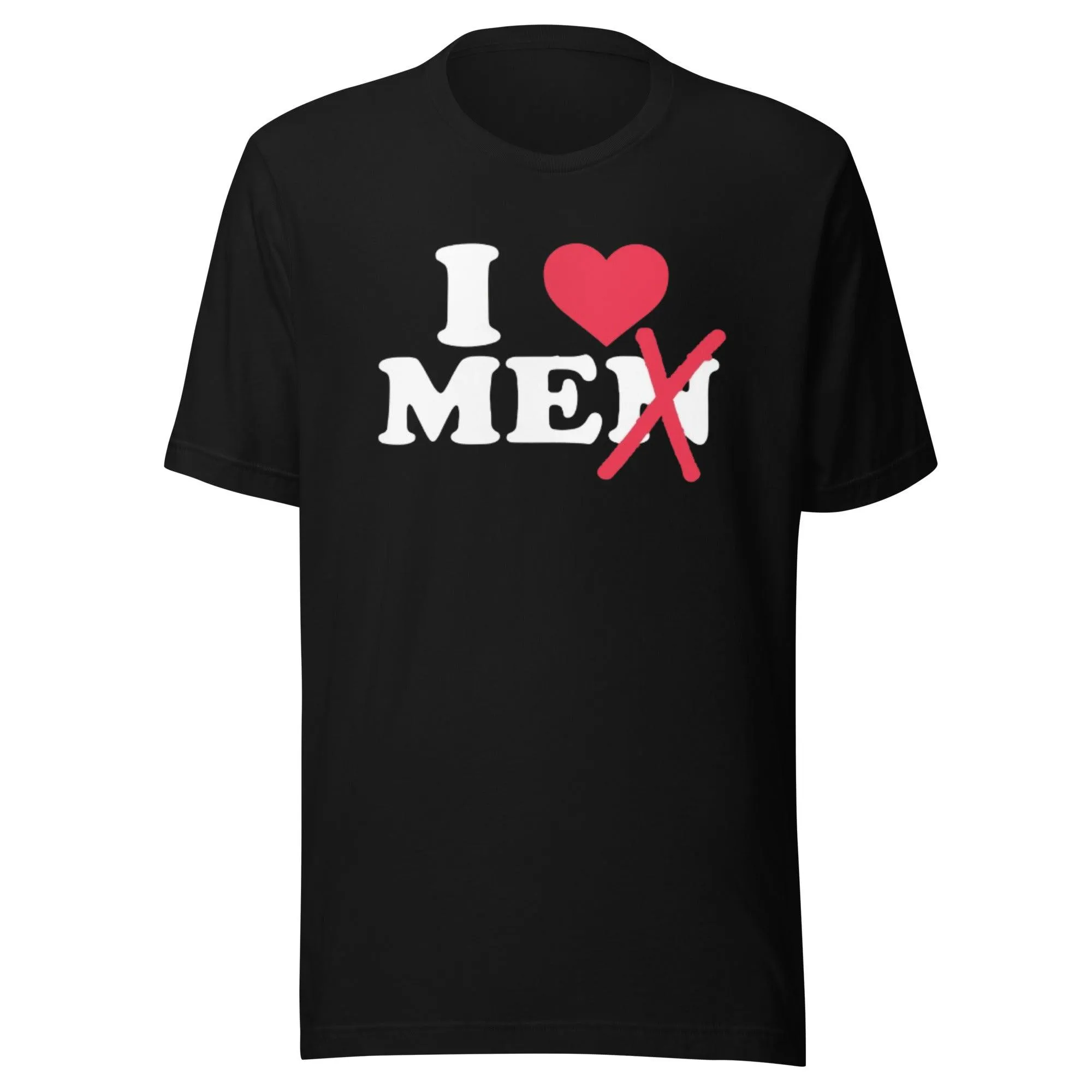 Short Sleeve Tshirt 100% Cotton Crew Neck Unisex Top I Love Men/Me