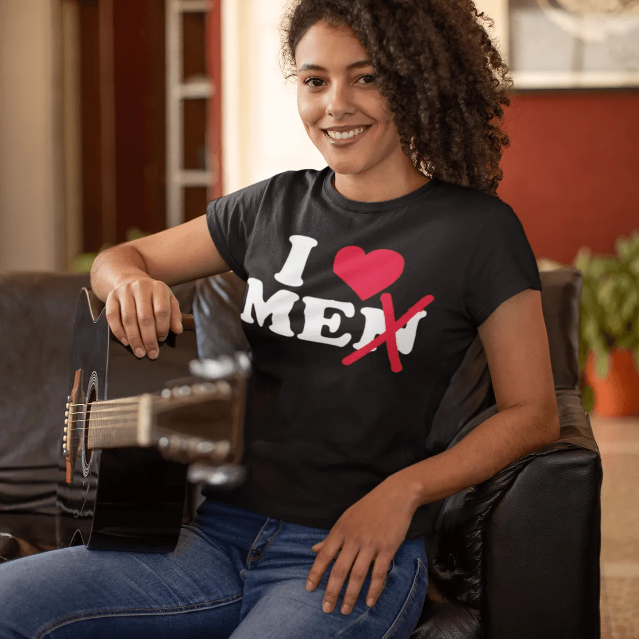 Short Sleeve Tshirt 100% Cotton Crew Neck Unisex Top I Love Men/Me