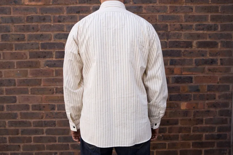 Sugar Cane ‘Fiction Romance’ Wabash Stripe Workshirt - White