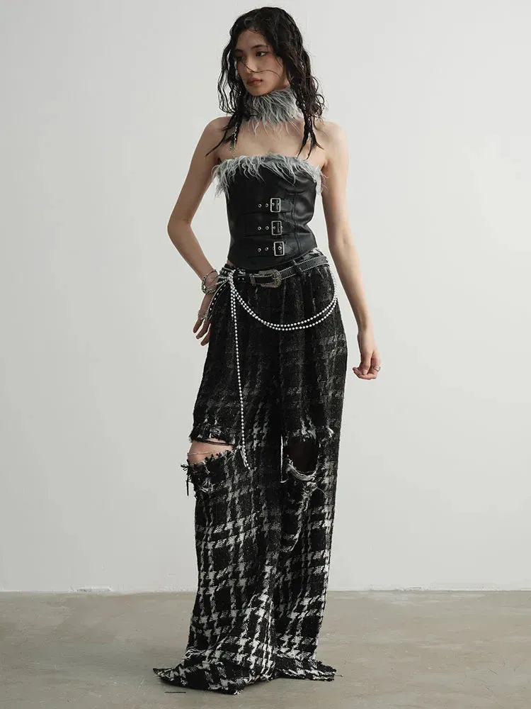 Takumi Distressed Plaid Pants