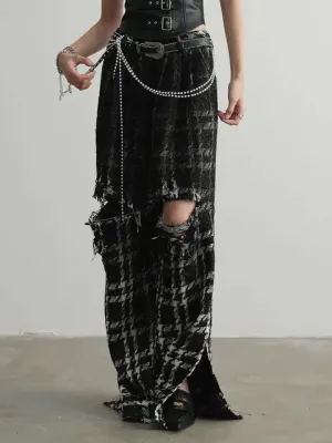 Takumi Distressed Plaid Pants