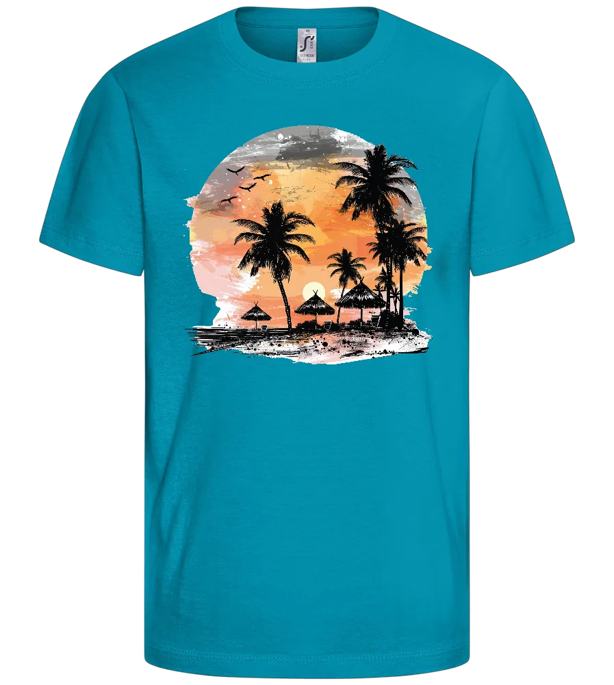 Tropical Sunset Design - Comfort kids fitted t-shirt