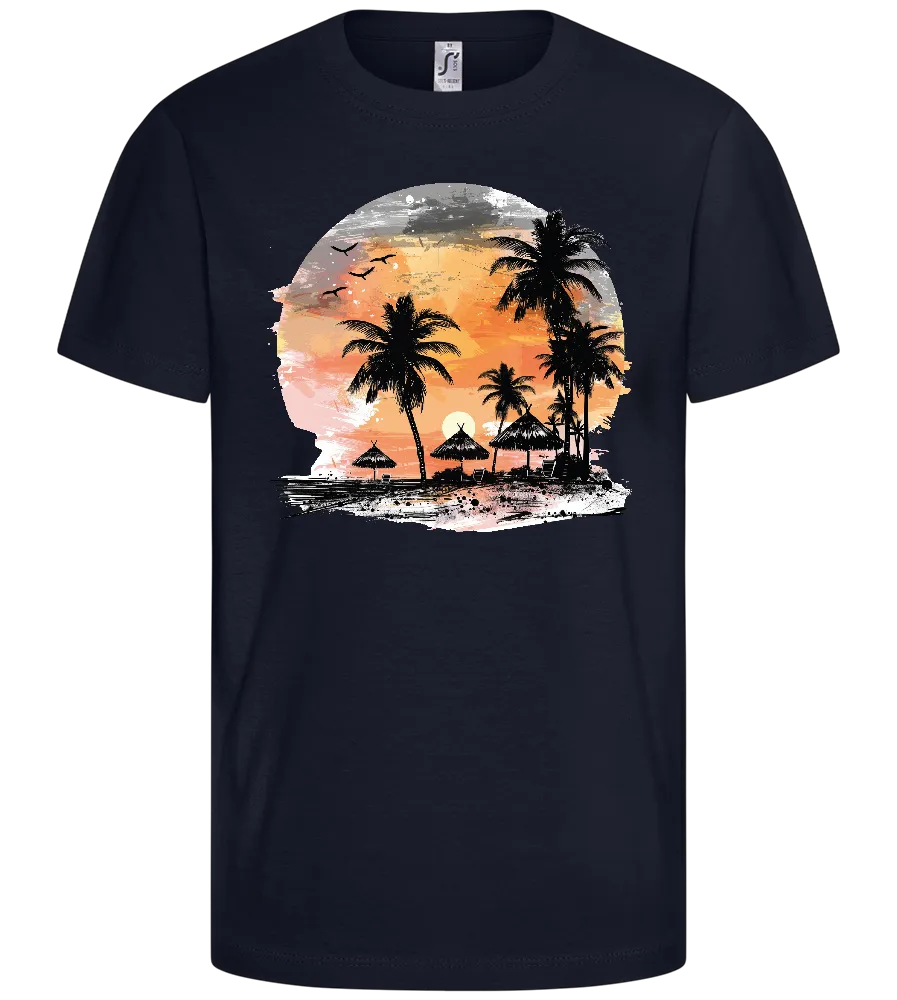 Tropical Sunset Design - Comfort kids fitted t-shirt