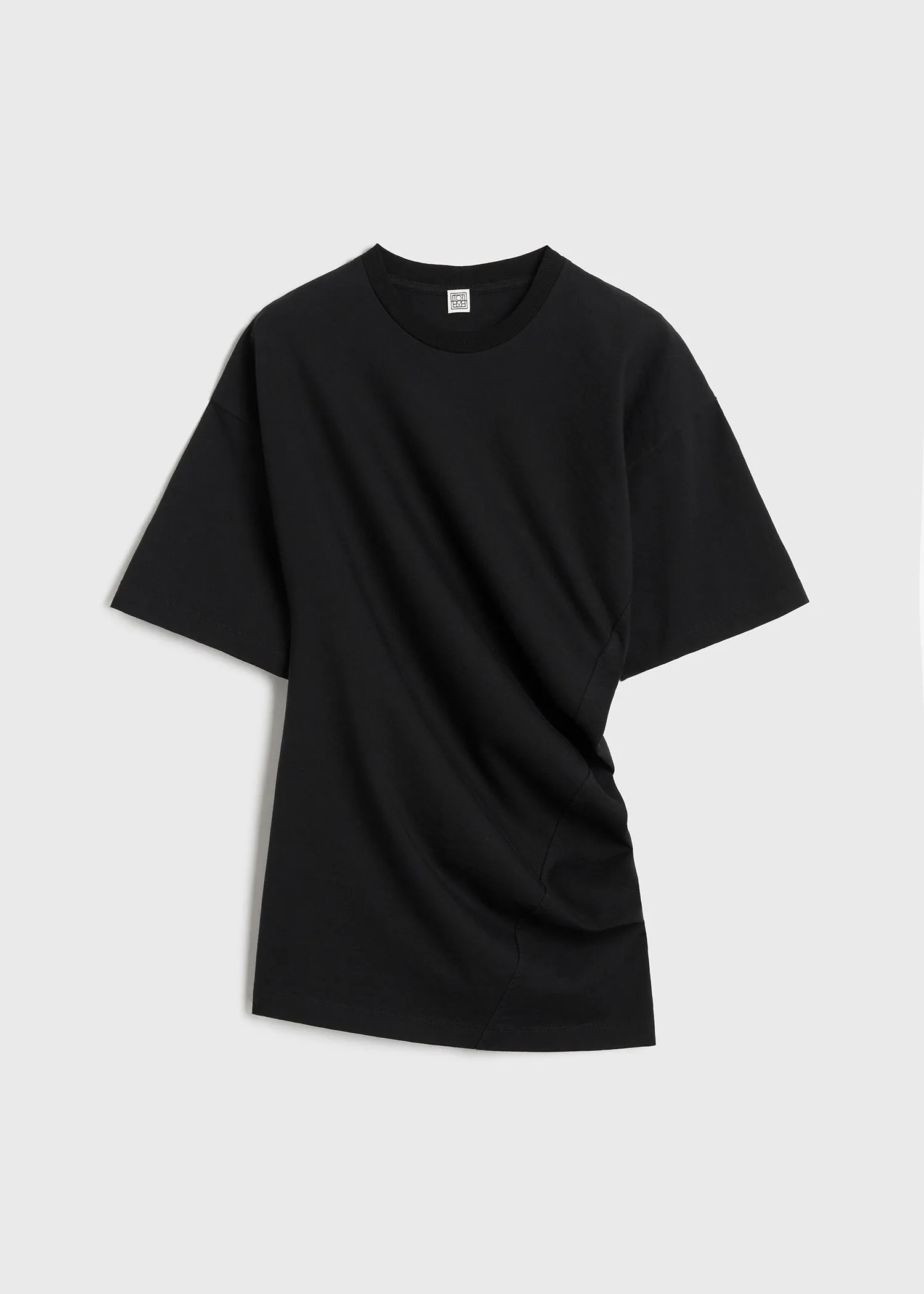 Twisted jersey tee black