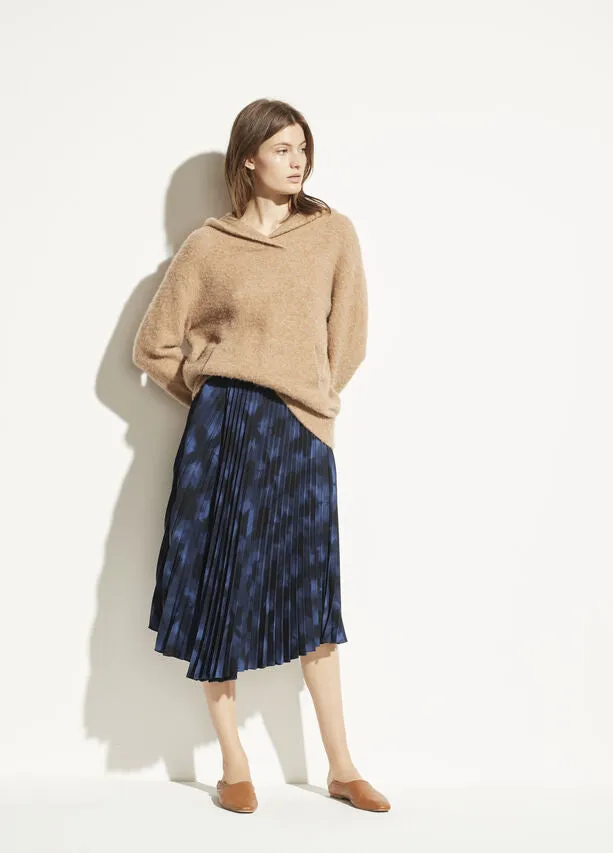 VINCE - Winter Tie Dye Pleated Skirt in Hydra