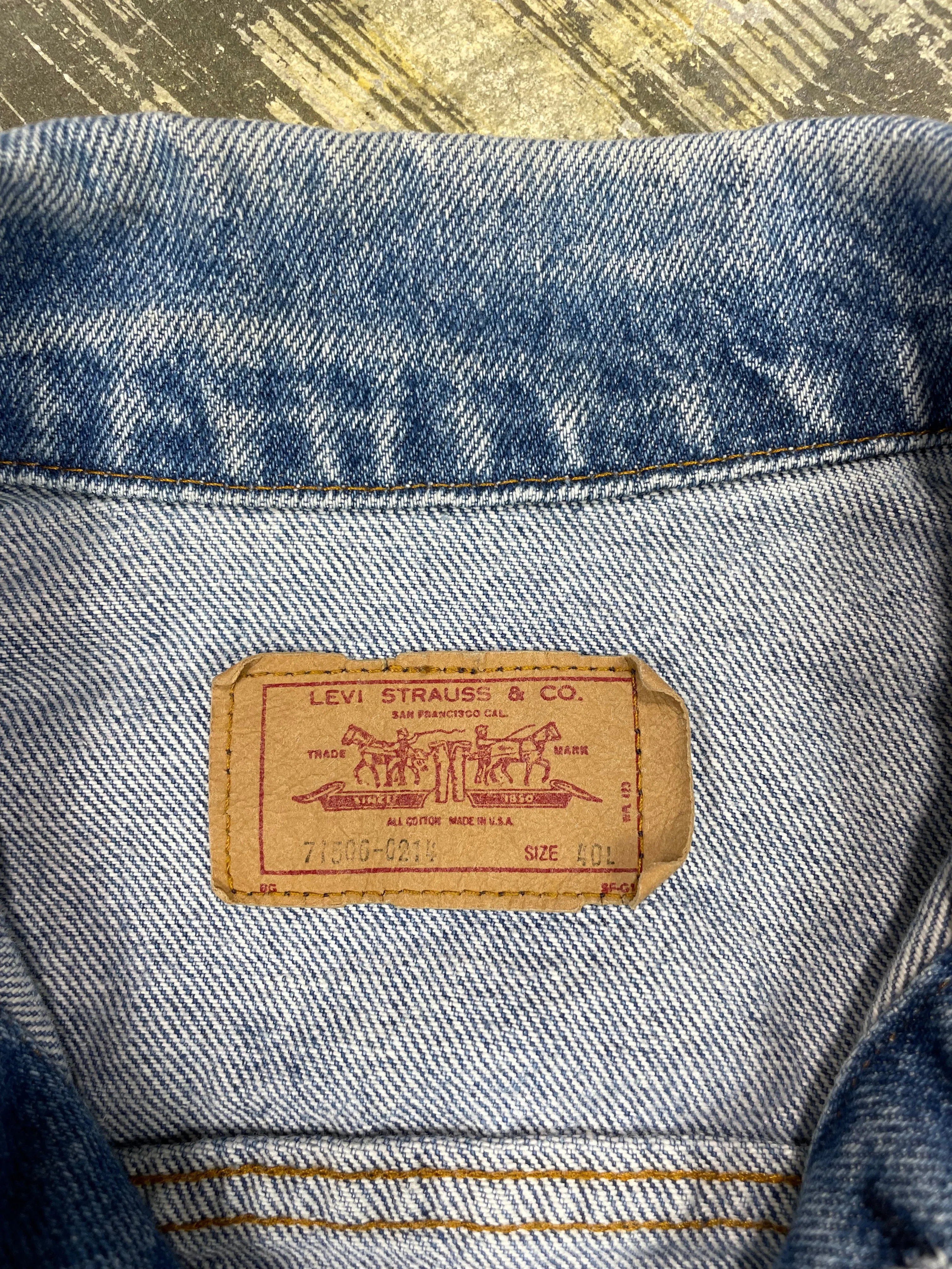 Vintage Levi Premium Wash Denim Trucker Jacket (JYJ-170)