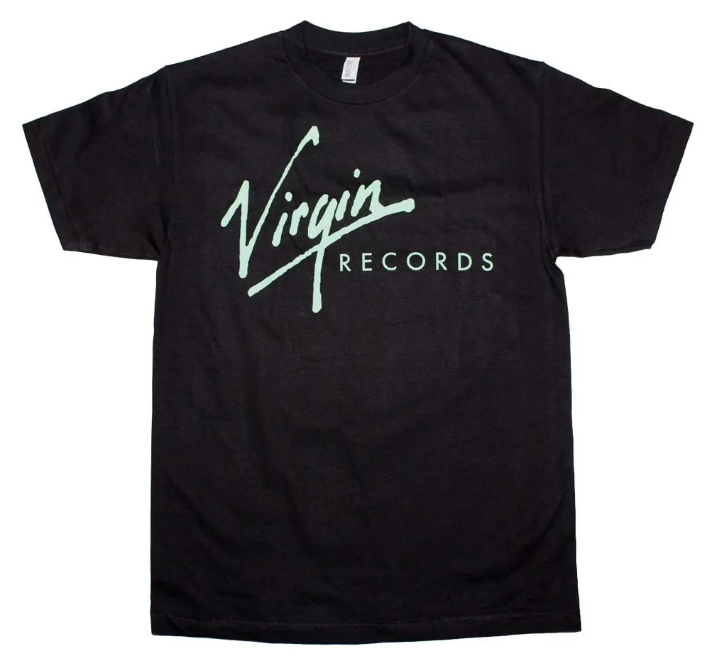 Virgin Records Green Logo Mens T Shirt Black