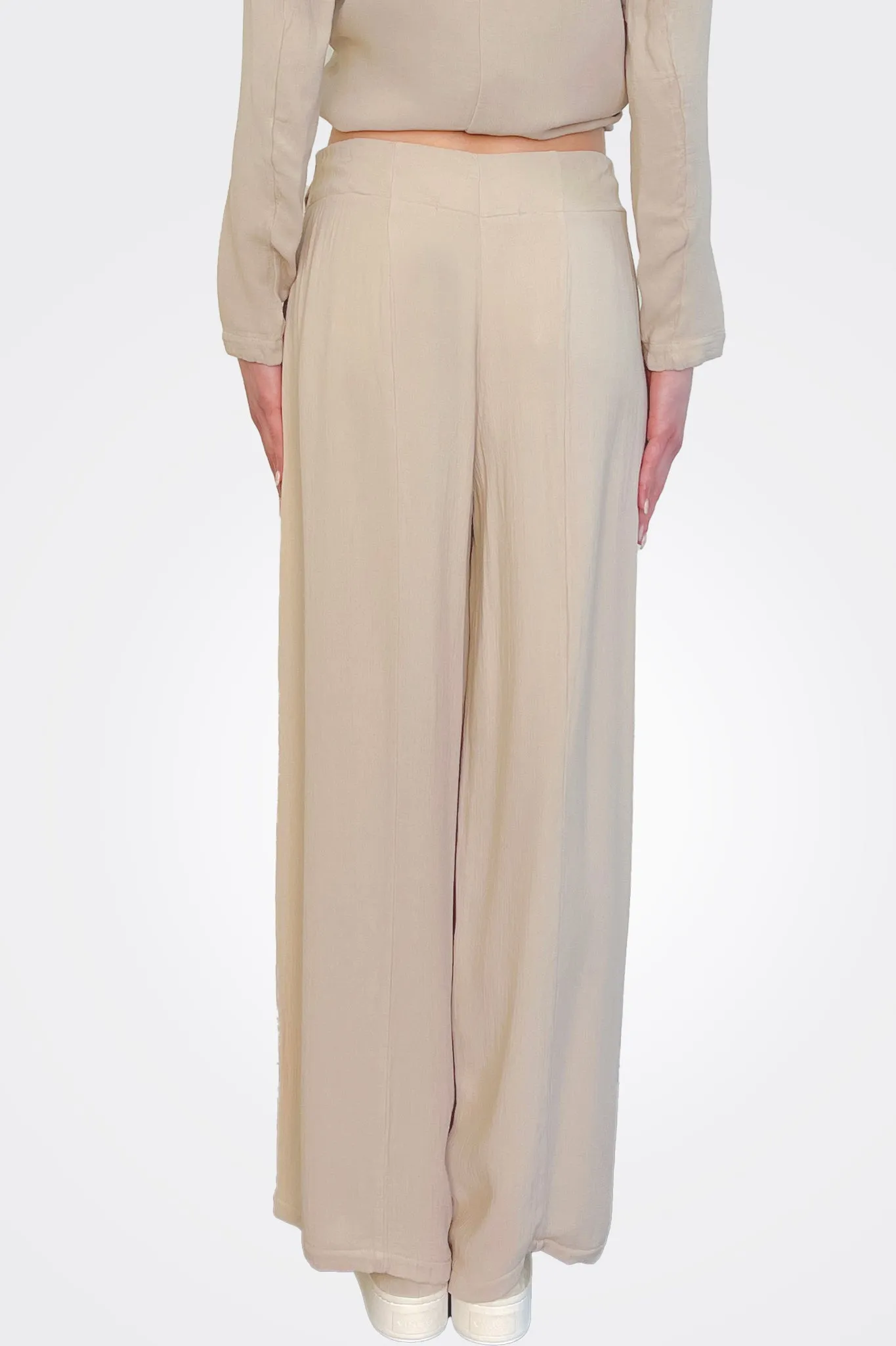 Wide Leg Pants - Tan