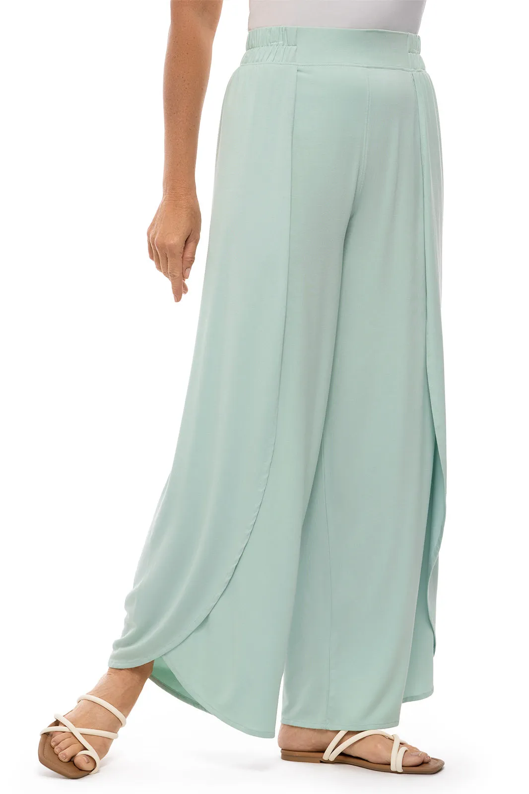 Women's Lynsu Wide Leg Pants  |  Misty Aqua