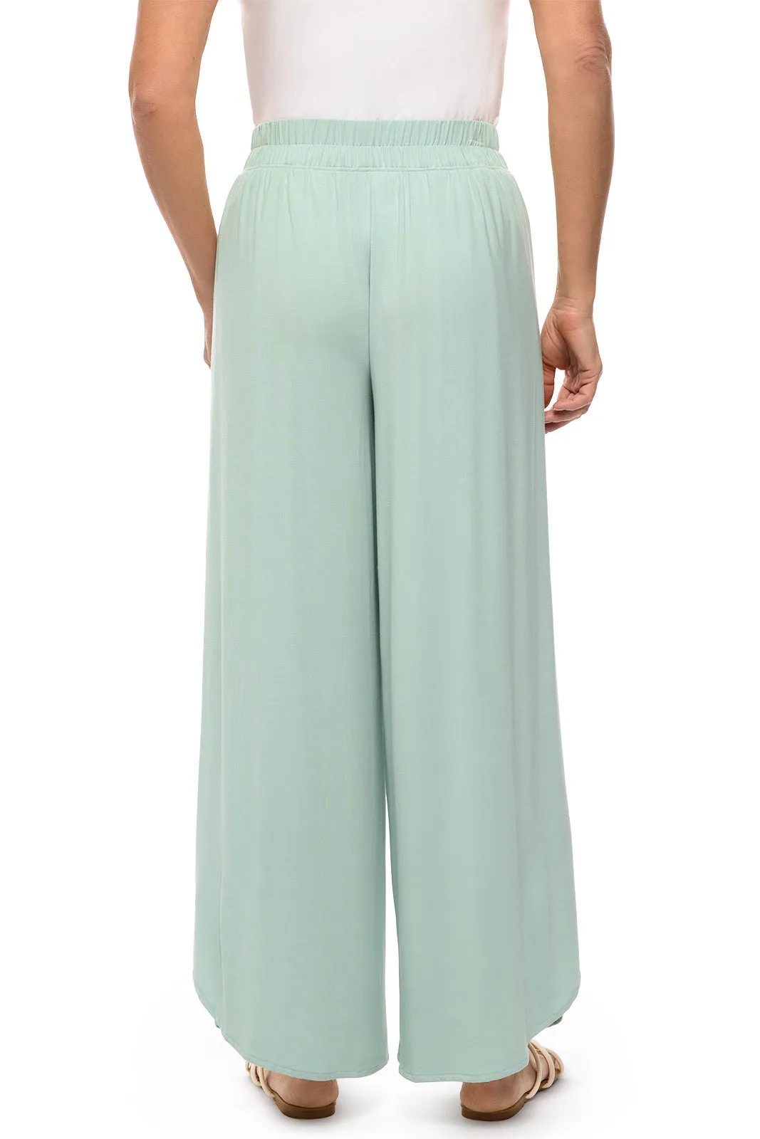 Women's Lynsu Wide Leg Pants  |  Misty Aqua