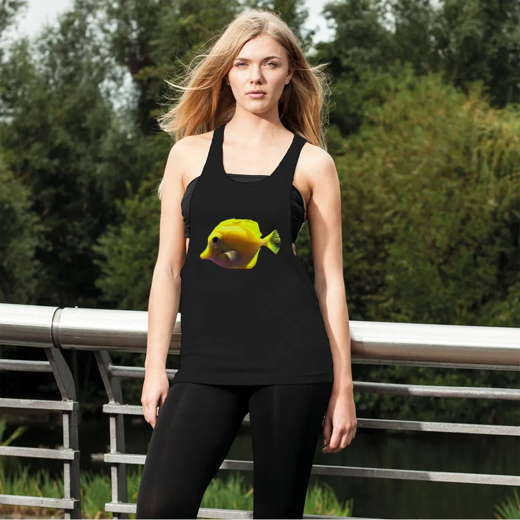 Yellow Fish Women's Loose Racerback Tank Top