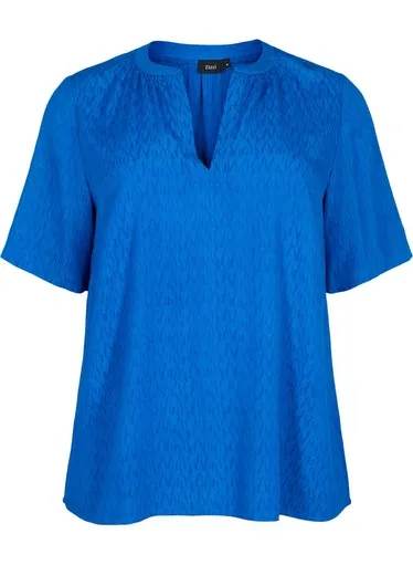 Zizzi Marley Blouse in Princess Blue